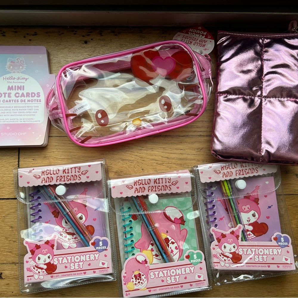 Hello Kitty Bundle! Stationary sets, pencil pouches and notepad!